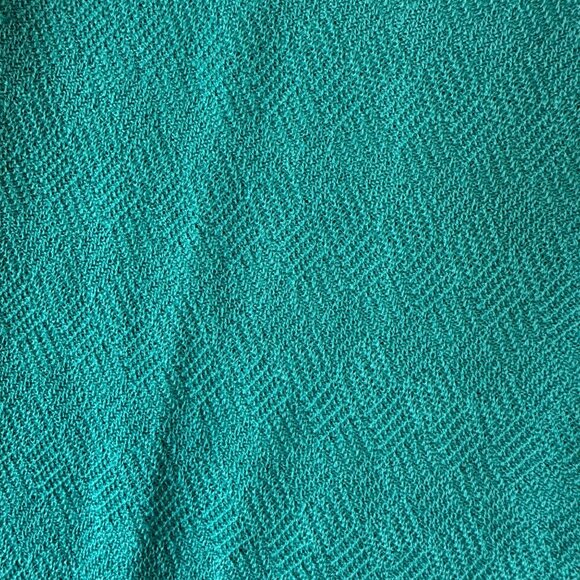 IVKO Womens 100% Wool Pull On Knit Pants Size M (38) Teal Basket Weave Stretch - Picture 4 of 12